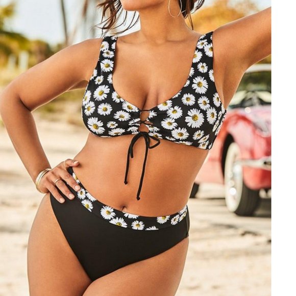 Ashley Graham Other - 2pc Ashley Graham Lace Up High Waist Bikini Set